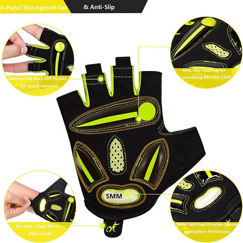 Cycling Gloves Half Finger Bike Gloves 5MM Liquid Gel Pads B