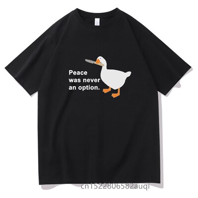 Goose Peace Was Never An Option Tshirt Unisex Shrink-proof C