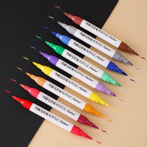 24/48/72 Colors Dual Tip Acrylic Markers Set Soft Head Brush