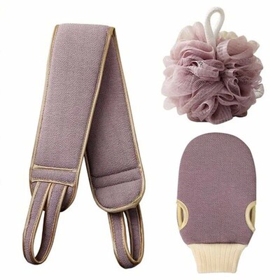 3Pcs/Set Body Cleaning Washcloth Soft Brush Home Hotel Bathr