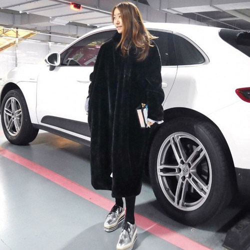 New Women Autumn Winter Furry Warm Fur Outerwear Fashion Loo
