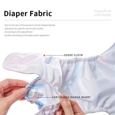 Happyflute New OS Pocket Nappy Set Adjustable 8pcs Diape+8pc