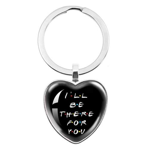TV Show Friends Peach Heart Keychain Ill Be There For You P