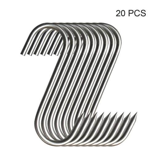 20 Pcs Steel Meat Hooks with Sharp Tip Kitchen Baking Tools