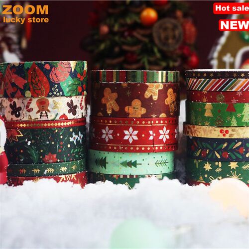 21 Rolls Christmas Gold Foil Washi Tape,Gift Wrapping Decor