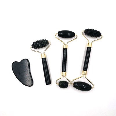 Obsidian Jade Roller Massager Gouache Scraper For Face