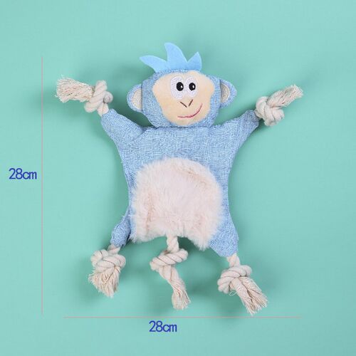 Funny Soft Plush Rope Pet Toy Cute Squeaky Sound Toys Squirr