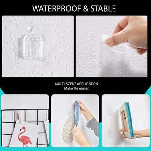 10 Pairs Strong y Hung Double Sided Patch Hook Buckle Transp