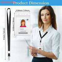 Simple+Transparent+ID+Card+Holder+with+Neck+Lanyard+Office thumbnail 3