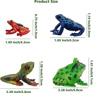 Mini Pack squishy Rubber Figure frog Sets Decor for Toys