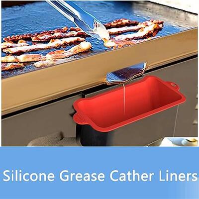 Silicone Grill Drip Grease Collector Reusable Drip Tray