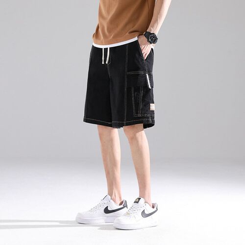 teny Loose Mi-length Pants Mens Overalls M-8XL Plus Size Su
