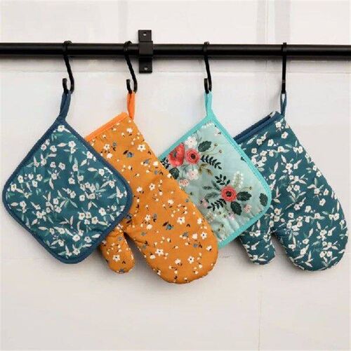 Anti-scalding Oven Gloves Mitts Kitchen Silicone Tray Dish