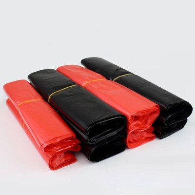 50pcs Red Plastic Bag Supermarket Grocery Gift Shopping Bag