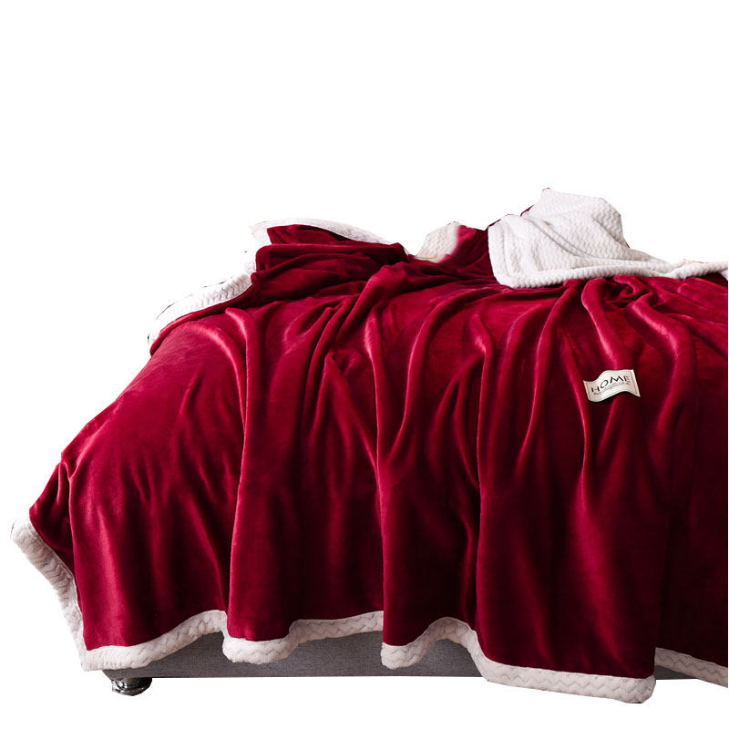 水晶绒沙发盖毯层毛毯秋季法兰绒酒红色加厚冬季保暖1.5x2米1.8,床上用品,休闲毯/毛毯/绒毯,淘宝优惠券,粉丝福利购,淘宝优惠卷
