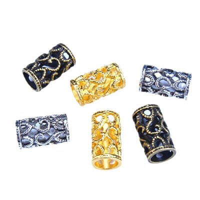 5Pcs Viking Dreadlocks Beads Large Hole Decor Beaded Headdre
