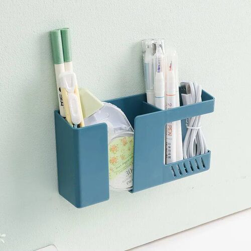 2 In 1 Punch Free Wall Mounted Organizer Remote Control Stor