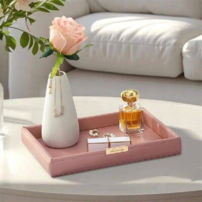 Leather Tray Desk Tray Multifunctional Bedside Organizers