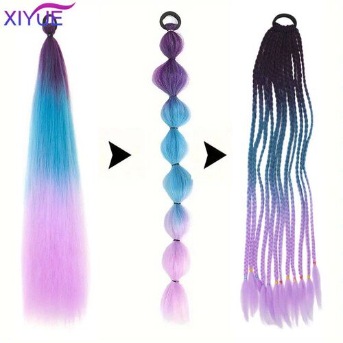 2pc Ombre Braiding Hair Extensions Synthetic Colorful Braid