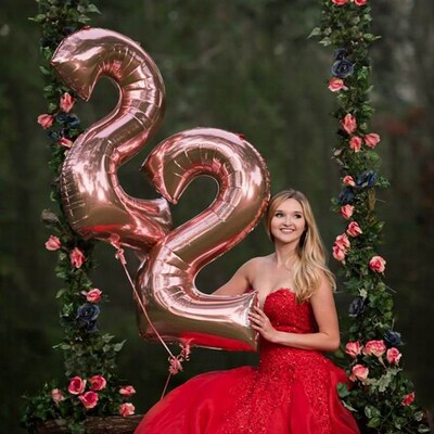 Giant Size 40inch Black Number Balloon 0-9  Large Number Hel