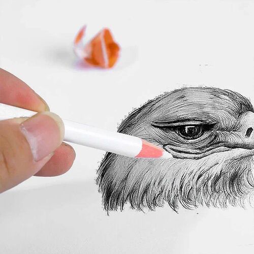 2pcs Pen Shape Eraser Professional Rubber Pencil Erasers for