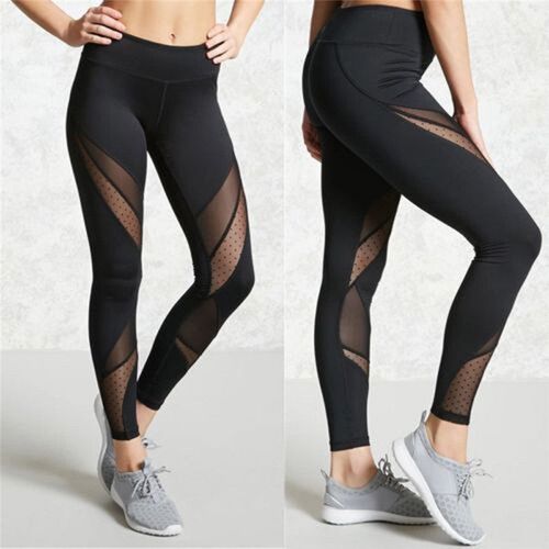 Hot Fashion Mesh Patchwork Leggings Women Leggins Female