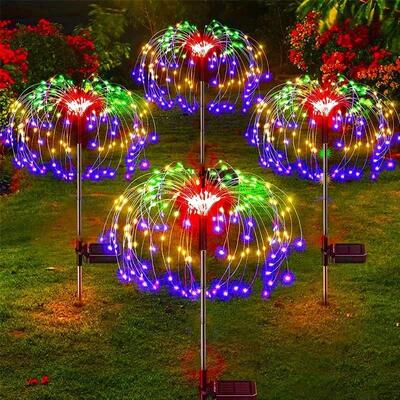 Outdoor LED Solar Firework Lights Garden Decoration Fairy Li