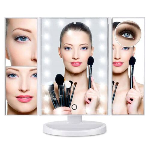 22 Light Makeup Mirror Table Desktop Makeup LED Touch Screen