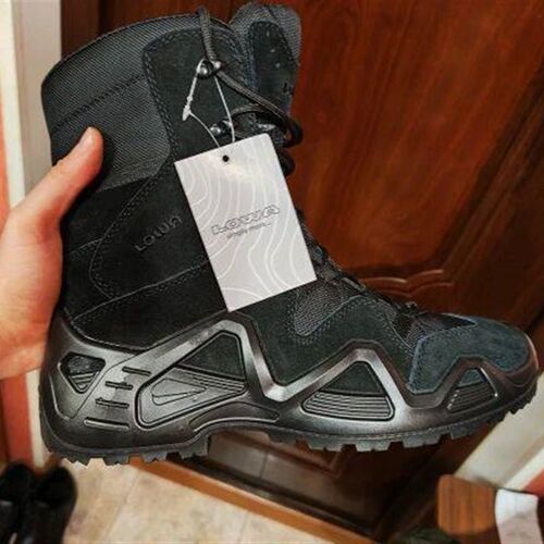 Mens Military Boots Autumn Round Head Lace Up High-top Snea