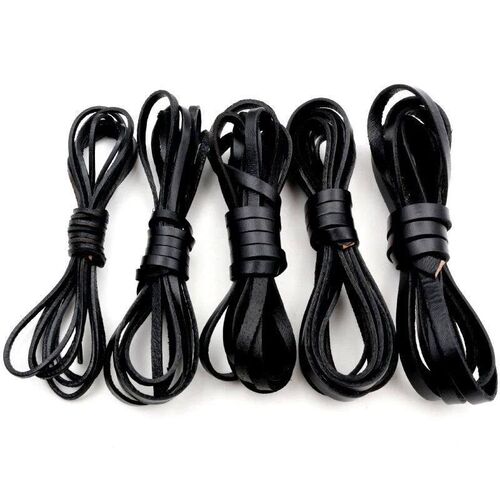 2-5m/lot 1-8mm Genuine Cow Leather Round/Flat Strand Thong C