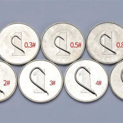 500pcs non-barb New Kanto Barbless Hooks Bulk Hook Fishing S