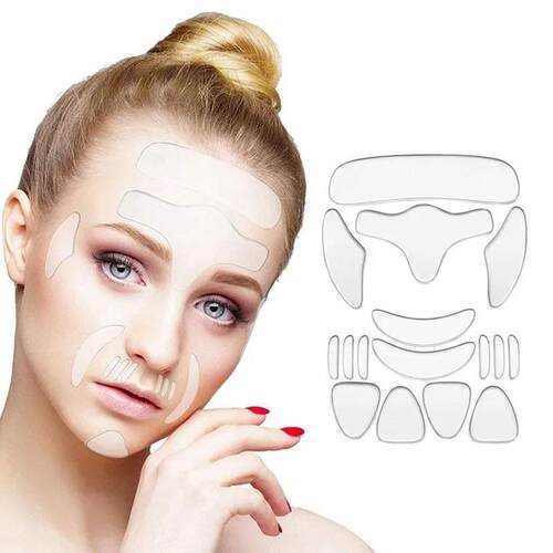 16pcs Reusable Silicone Patches Anti Rimpel Pads Silicone Wr