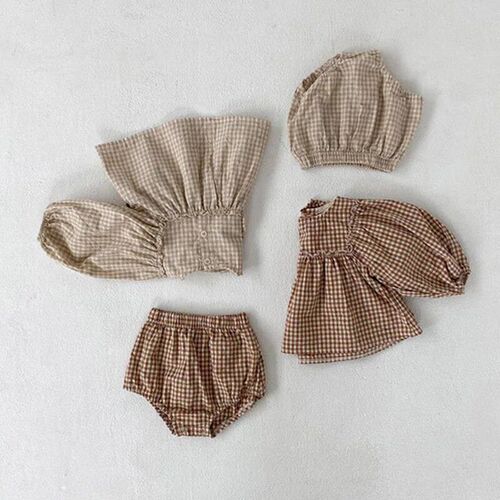 Baby Girls Suit 2024 Baby Girls Clothes Little Plaid Infant
