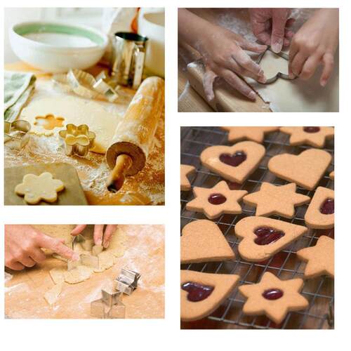 5pcs/set Baking Mould Star Heart Cookie Cutter Biscuit Mold