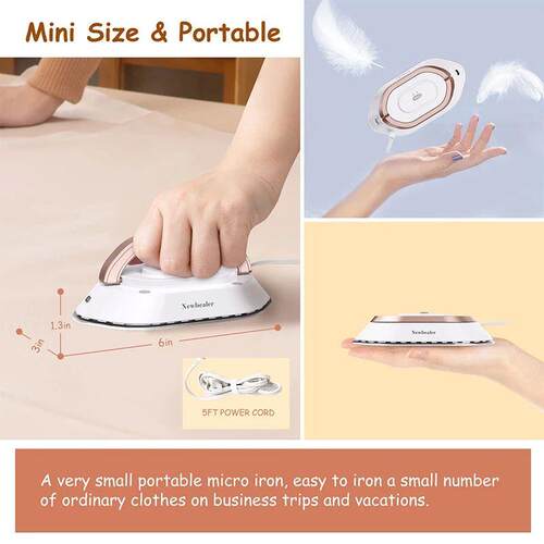Mini Iron for Clothes 110V/220V Dual-Voltage Fast Preheating