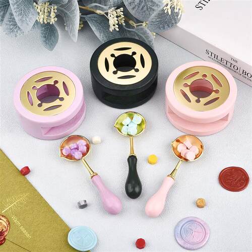 Wax Seal Stamp Set Lacquer Furnace Wax Seal Melting Spoon Ru