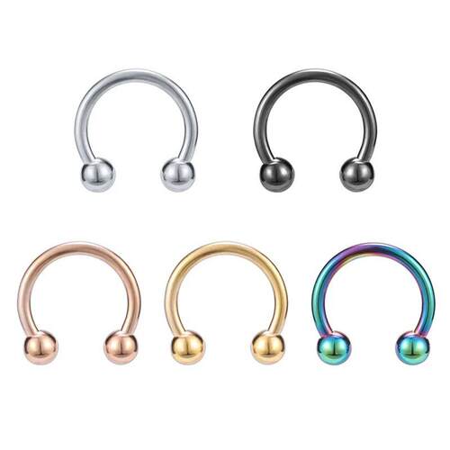 1pc 316L Stainless Steel Lip Rings Studs Labret Piercing