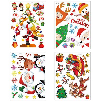 Electrostatic stickers for Christmas decorations耶诞贴纸