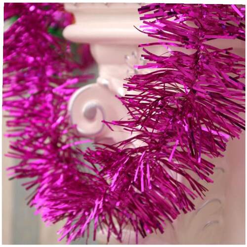 2m Metallic Foil Star Rattan Tinsel Christmas Tree Garland