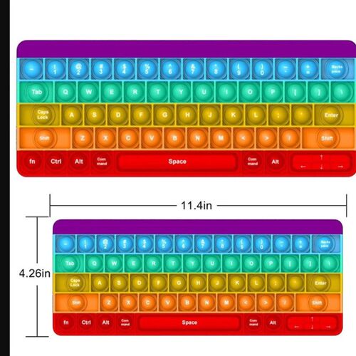 2021 New Push Pop It Bubble Sensory Rainbow Fidget Toy