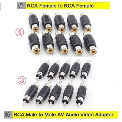 BNC Connector RCA Female Male Coax Cabling Adapter CC AV