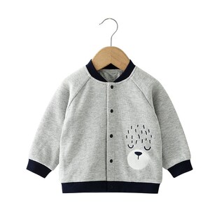宝宝外套春秋儿童小男棒球服女童纯棉双层开衫婴儿薄款男童春夹克