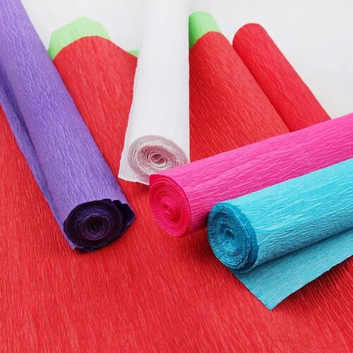 50x250cm Colored Crepe Paper Roll Origami Crinkled Crepe Pap