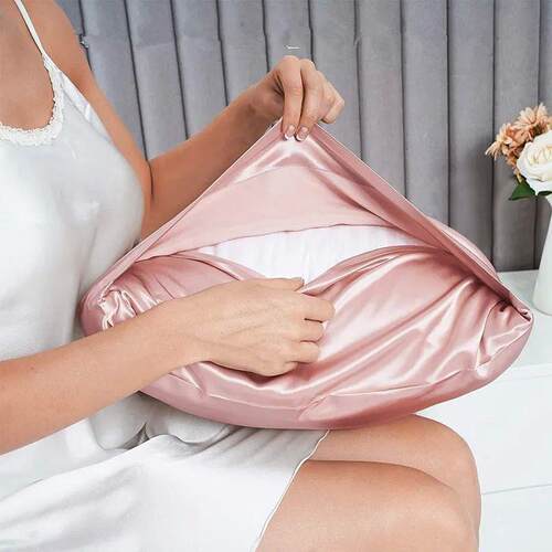 1Pcs Pillowcase Pillow Cover Silky Satin Hair Beauty Pillow