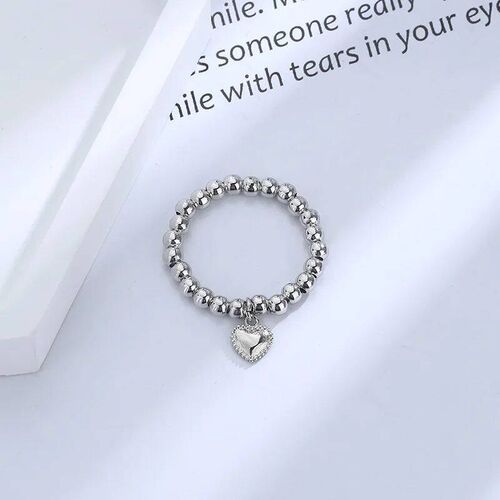 Hand-woven love beaded ring Fashion Women Men Round Ball Bea