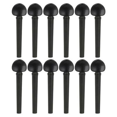 12 Pcs Oud String Shaft Ebony with Fish Eye Mahogany Ebony O