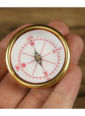 黄铜十字天池高精度精工细针罗盘指南针原装厘米3.cm2.cm一字