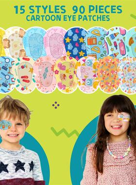 90180PCS New Eye Patch Cartoon Patern Medical Lazy Eye Patch