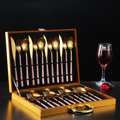 stainless+steel+Western+tableware+knives+and+forks+22+pieces