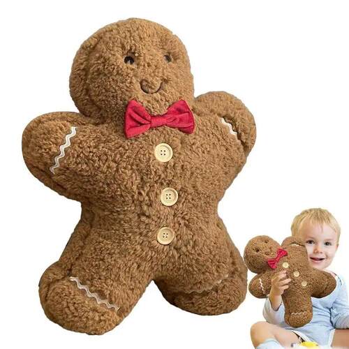 Christmas Decoration Toys Cute Gingerbread Man Plushie Toy B